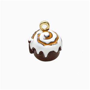 Copper Ice Cream Pendant Enamel Gold Plated, approx 10mm [FD26779]