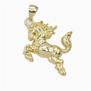 Copper Horse Pendant Gold Plated, approx 20mm [FD26813]