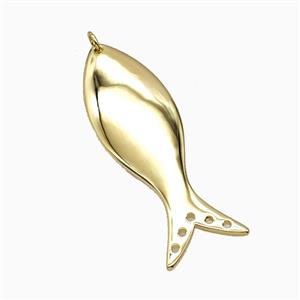 Copper Fish Pendant Gold Plated, approx 17-50mm [FD26834]