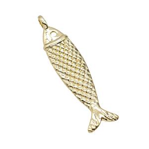 Copper Fish Pendant Gold Plated, approx 11-45mm [FD26836]