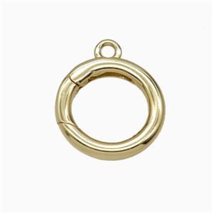 Copper Carabiner Clasp Gold Plated, approx 15mm [FD26844]