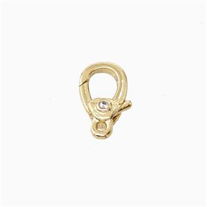 Copper Lobster Clasp Gold Plated, approx 6-9mm [FD26848]