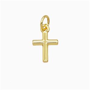 Copper Cross Pendant Gold Plated, approx 8-11mm [FD26892]