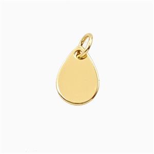 Copper Teardrop Pendant Flat Gold Plated, approx 8-11mm [FD26894]
