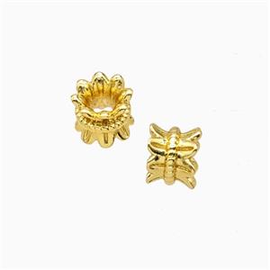 Copper Beadcaps Double Gold Plated, approx 6mm [FD26910]