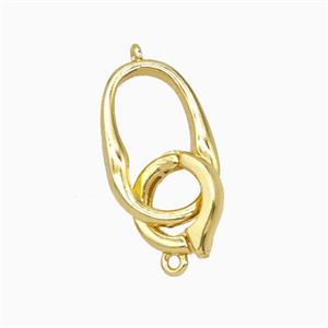 Copper Clasp Gold Plated, approx 10-16mm, 9mm [FD26933]