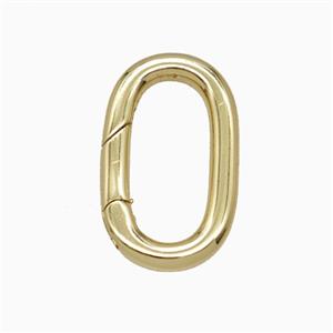 Copper Carabiner Clasp Gold Plated, approx 12-19mm [FD26937]