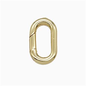 Copper Carabiner Clasp Gold Plated, approx 9-16mm [FD26939]