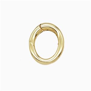 Copper Carabiner Clasp Gold Plated, approx 11-14mm [FD26941]