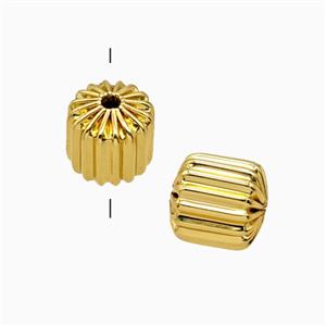 Copper Tube Beads Gold Plated, approx 10mm [FD26951]