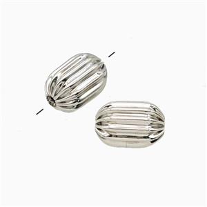 Copper Tube Beads Platinum Plated, approx 8-12.5mm [FD26952]