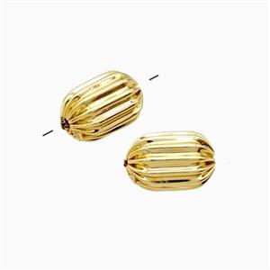 Copper Tube Beads Gold Plated, approx 8-12.5mm [FD26953]