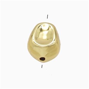 Copper Bead Gold Plated, approx 12-16mm [FD26955]