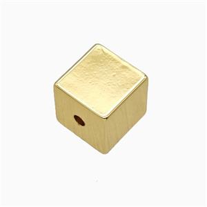 Copper Cube Beads Gold Plated, approx 12x12x12mm [FD26964]