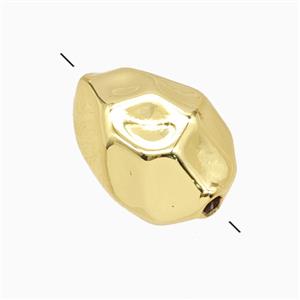 Copper Polyhedron Beads Gold Plated, approx 12-16mm [FD26968]