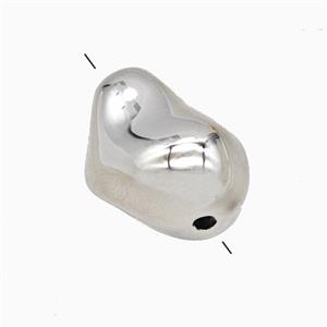 Copper Beads Platinum Plated, approx 10-15mm [FD26969]