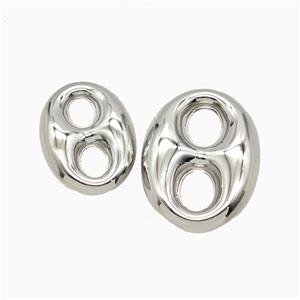 Copper Pignose Connector Platinum Plated, approx 30-40mm [FD26973-L]