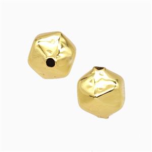 Copper Polyhedron Beads Gold Plated, approx 11mm [FD26982]