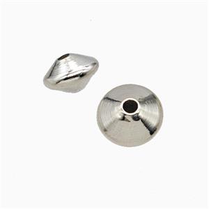 Copper Bicone Beads Platinum Plated, approx 10mm [FD26991]