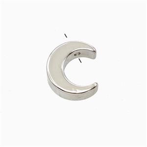 Copper Moon Beads Platinum Plated, approx 10-11mm [FD26999]