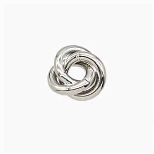Copper Ring Beads Platinum Plated, approx 12mm [FD27001]