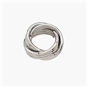 Copper Ring Beads Platinum Plated, approx 15mm [FD27003]