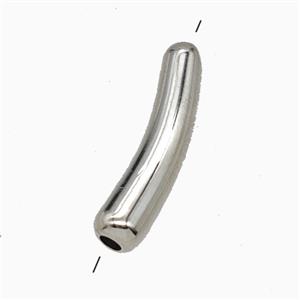 Copper Tube Beads Curving Platinum Plated, approx 5-21mm [FD27012]