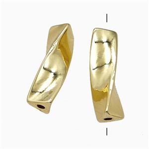 Copper Twist Beads Gold Plated, approx 5-17mm [FD27015]
