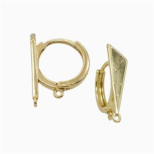 Copper Hoop Earrings Gold Plated, approx 5-18mm, 14mm dia [FD27019]