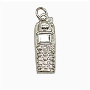 Cellphone Charms Copper Pendant Platinum Plated, approx 8-18mm [FD27039]