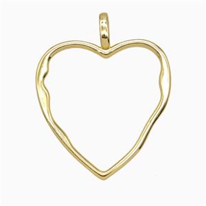 Copper Heart Pendant Gold Plated, approx 30mm [FD27044]