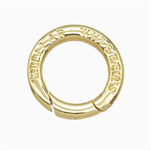 Copper Pendant Pave Zircon, Gold Plated, approx 19mm [FD27067]