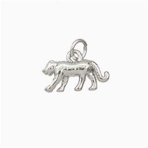 Leopard Charms Copper Pendant Platinum Plated, approx 6-12mm [FD27159]