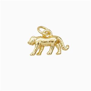 Leopard Charms Copper Pendant Gold Plated, approx 6-12mm [FD27160]