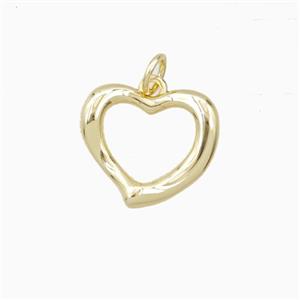 Copper Heart Pendant Gold Plated, approx 14-15mm [FD27169]