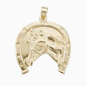 Copper Horse Pendant Gold Plated, approx 30mm [FD27176]