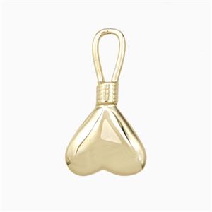 Copper Heart Pendant Gold Plated, approx 11-21mm [FD27181]