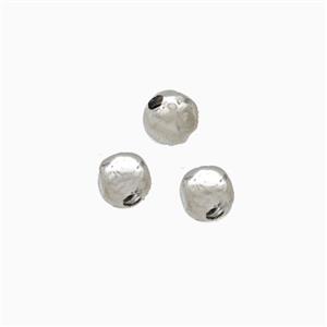 Copper Round Beads Platinum Plated, approx 4mm [FD27195]