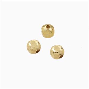 Copper Round Beads Gold Plated, approx 4mm [FD27196]