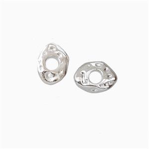 Copper Eye Beads Platinum Plated, approx 5-7mm [FD27207]