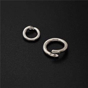 Copper JumpRings Shiny Silver, approx 7mm [FD27214-7MM]