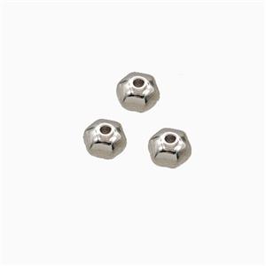 Copper Pumpkin Beads Platinum Plated, approx 4mm [FD27230]