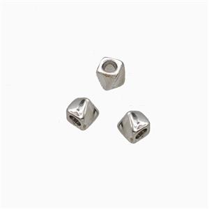 Copper Twist Beads Platinum Plated, approx 3.5mm [FD27232]