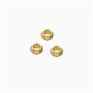 Copper Rondelle Spacer Beads Gold Plated, approx 3.5mm [FD27235]