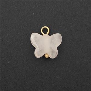 Clear Quartz Butterfly Pendant, approx 8-10mm [FD27245]