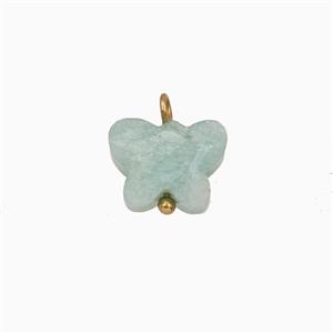 Green Amazonite Butterfly Pendant, approx 8-10mm [FD27248]