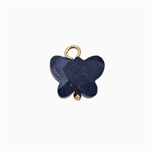 Blue Lapis Lazuli Butterfly Pendant, approx 8-10mm [FD27249]