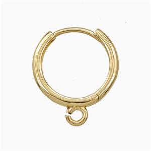 Copper Hoop Earrings Gold Plated, approx 17mm dia [FD27266]