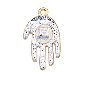 Alloy Hamsahand Pendant Painted Gold Plated, approx 15-17mm [FD27321]