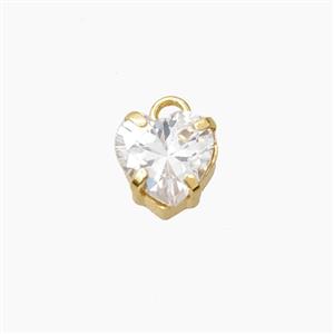 Copper Pendant Pave Zircon, Gold Plated, approx 8mm [FD27496]